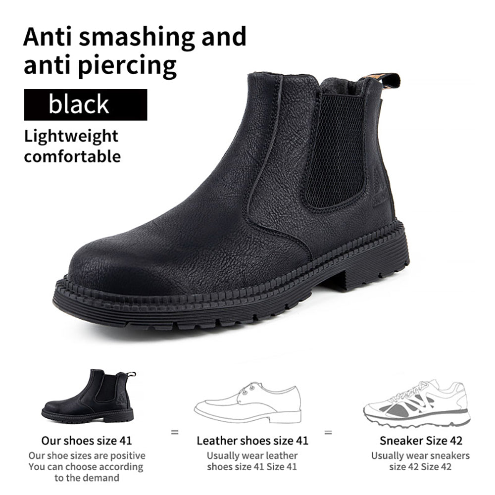 Men's Comfortable Breathable Wear-resistant Electrician Safety Work Shoes Anti-smashing Anti-piercing Steel Toe Shoes