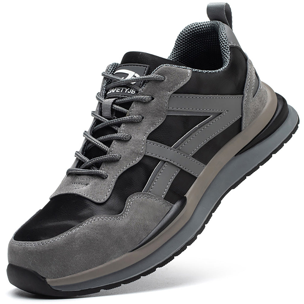 Steel Toe Cap Anti-smashing Anti-puncture Safety Shoes Wear-resistant Work Protective Shoes Light Low-top Breathable Hiking Shoes