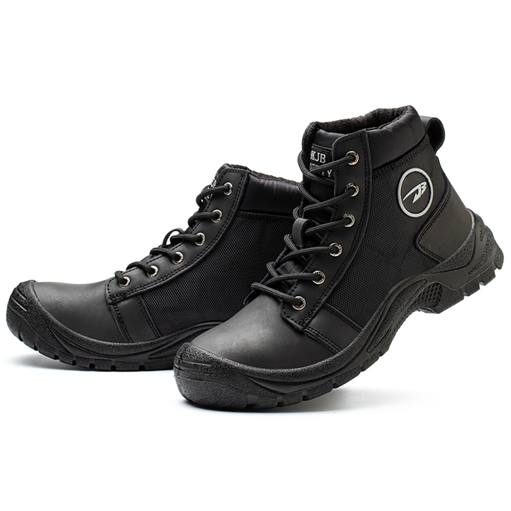 Men's Electric Welding Work Shoes Anti-scalding Anti-smashing Anti-piercing Waterproof Breathable Leather Canvas Boots High-top Safety Shoes