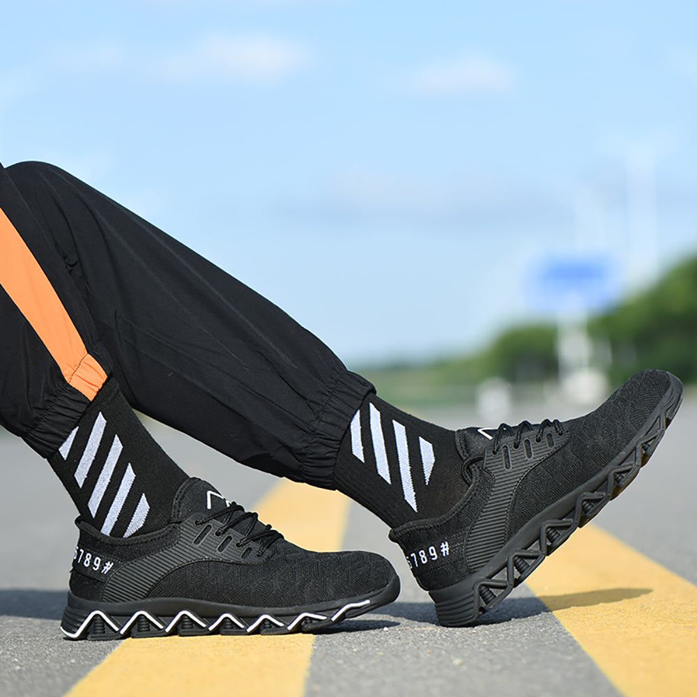 Safety Shoes Men's Summer Steel Toe Cap Lightweight Anti-smashing Anti-piercing Safety Electrician Work Shoes
