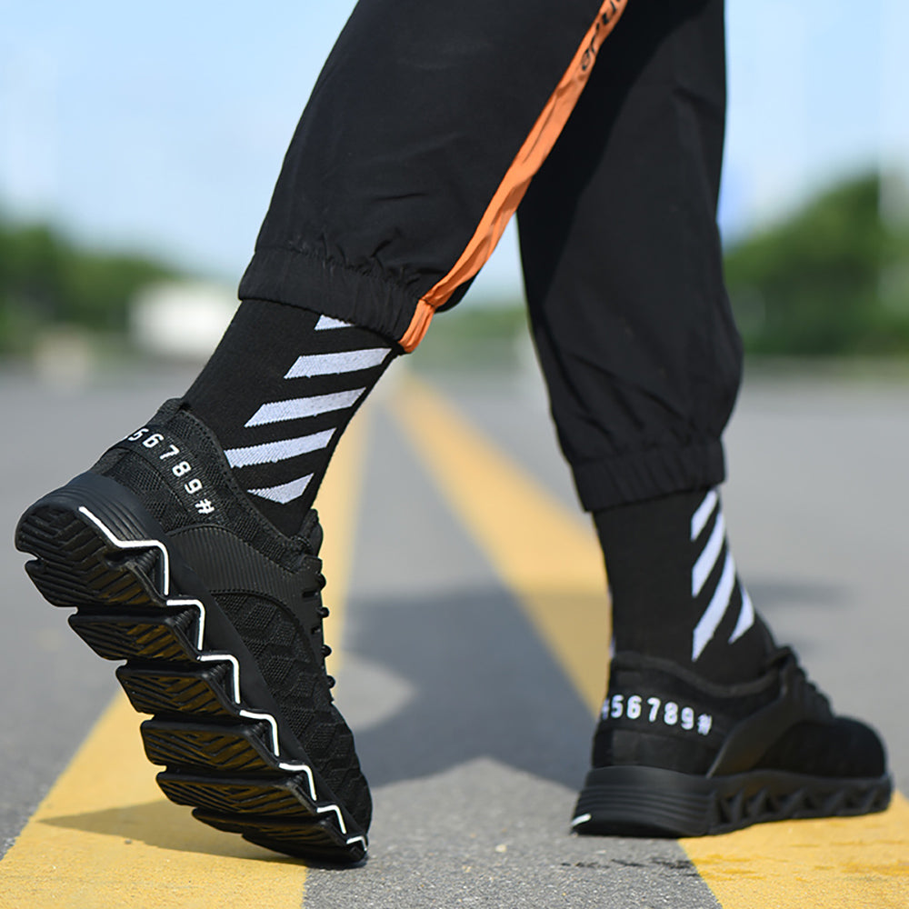 Safety Shoes Men's Summer Steel Toe Cap Lightweight Anti-smashing Anti-piercing Safety Electrician Work Shoes