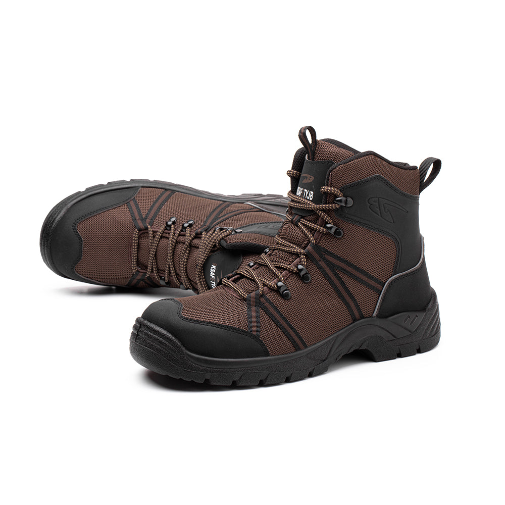 Anti-static High Top Breathable Lightweight Sports Shoes Anti Smash Anti Puncture Safety Shoes Work Shoes