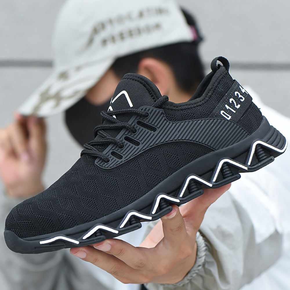 Safety Shoes Men's Summer Steel Toe Cap Lightweight Anti-smashing Anti-piercing Safety Electrician Work Shoes