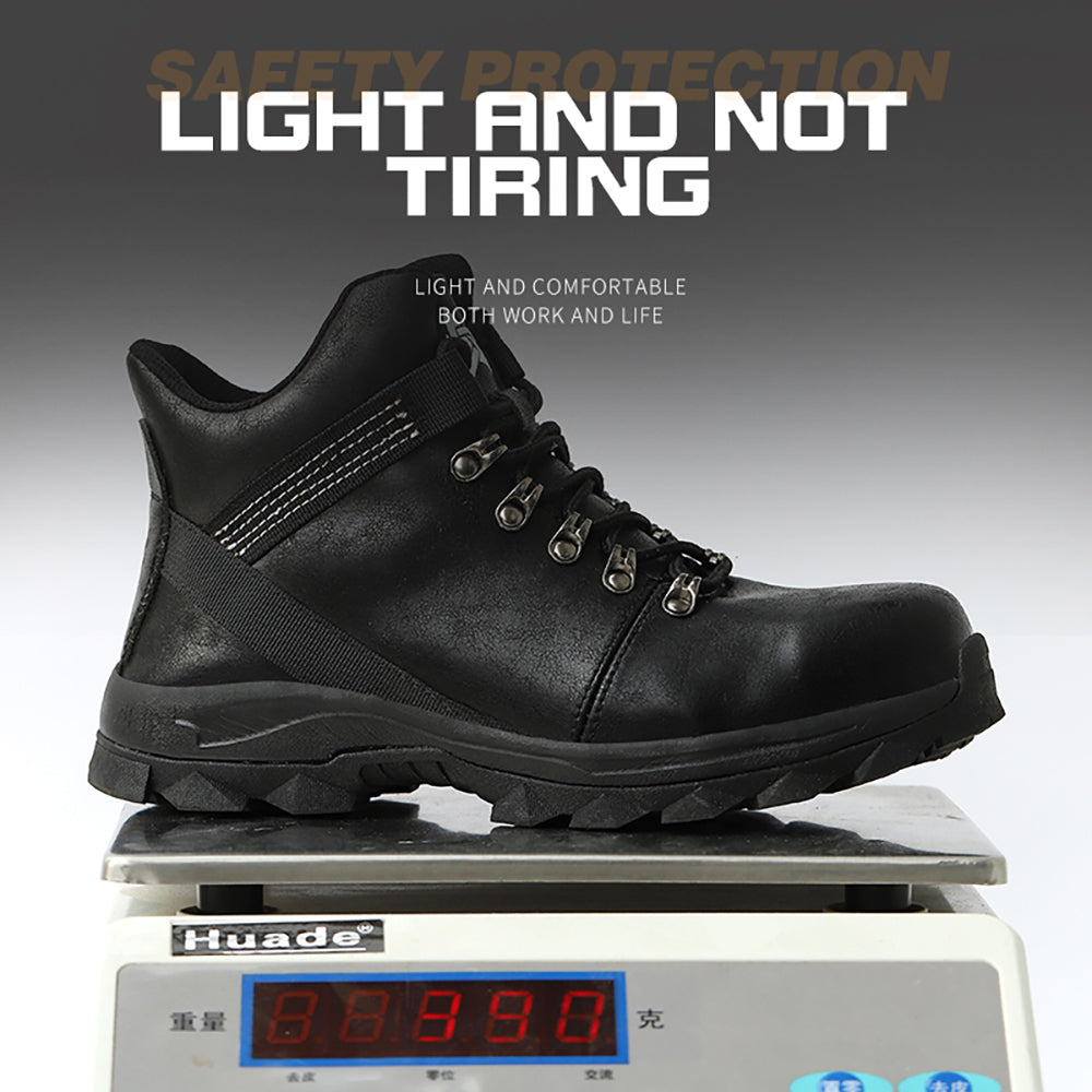 Cowhide Welding Anti-static Safety Shoes Non-slip Anti-piercing Anti-smash High-top Work Shoes Welder Protective Shoes