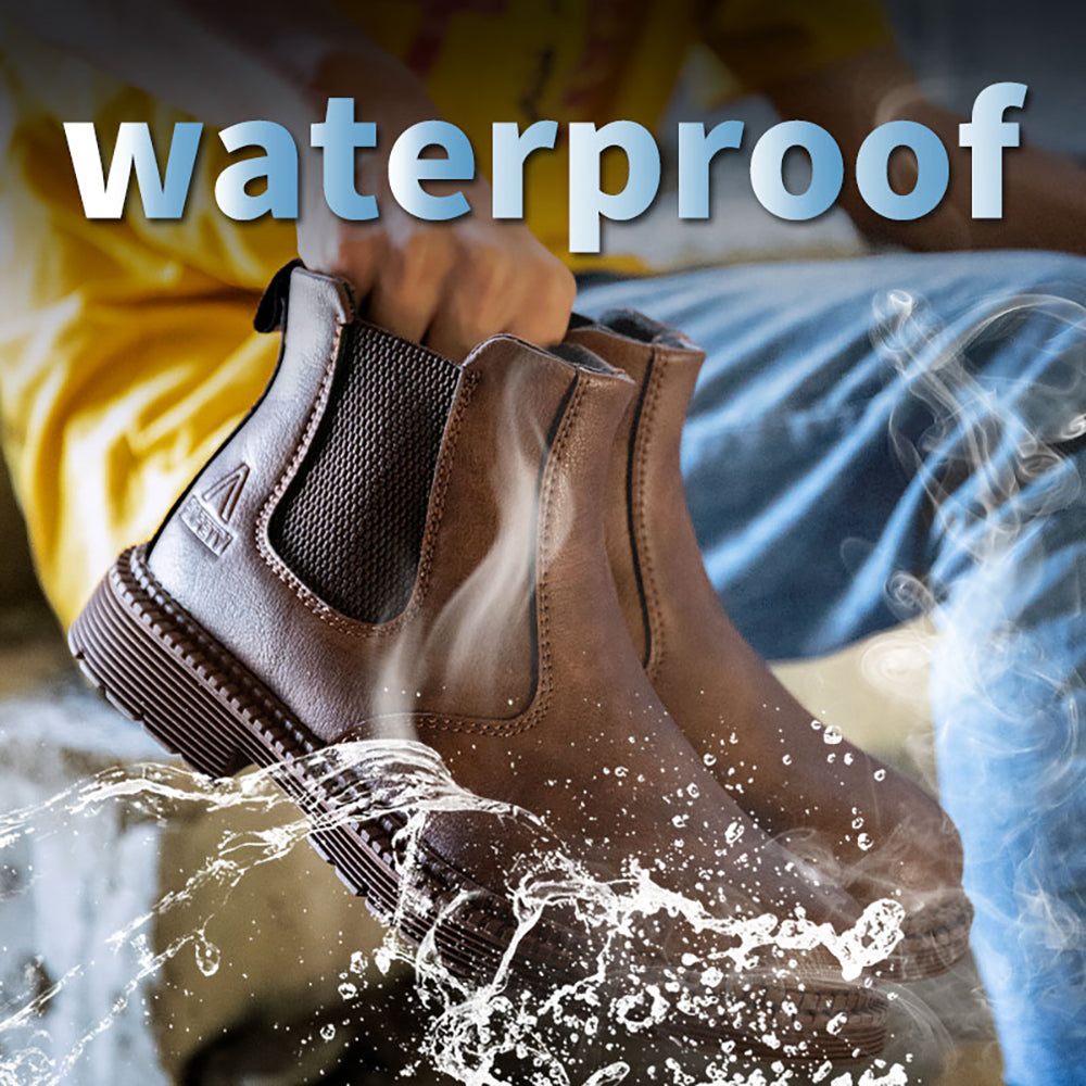 Men's Comfortable Breathable Wear-resistant Electrician Safety Work Shoes Anti-smashing Anti-piercing Steel Toe Shoes