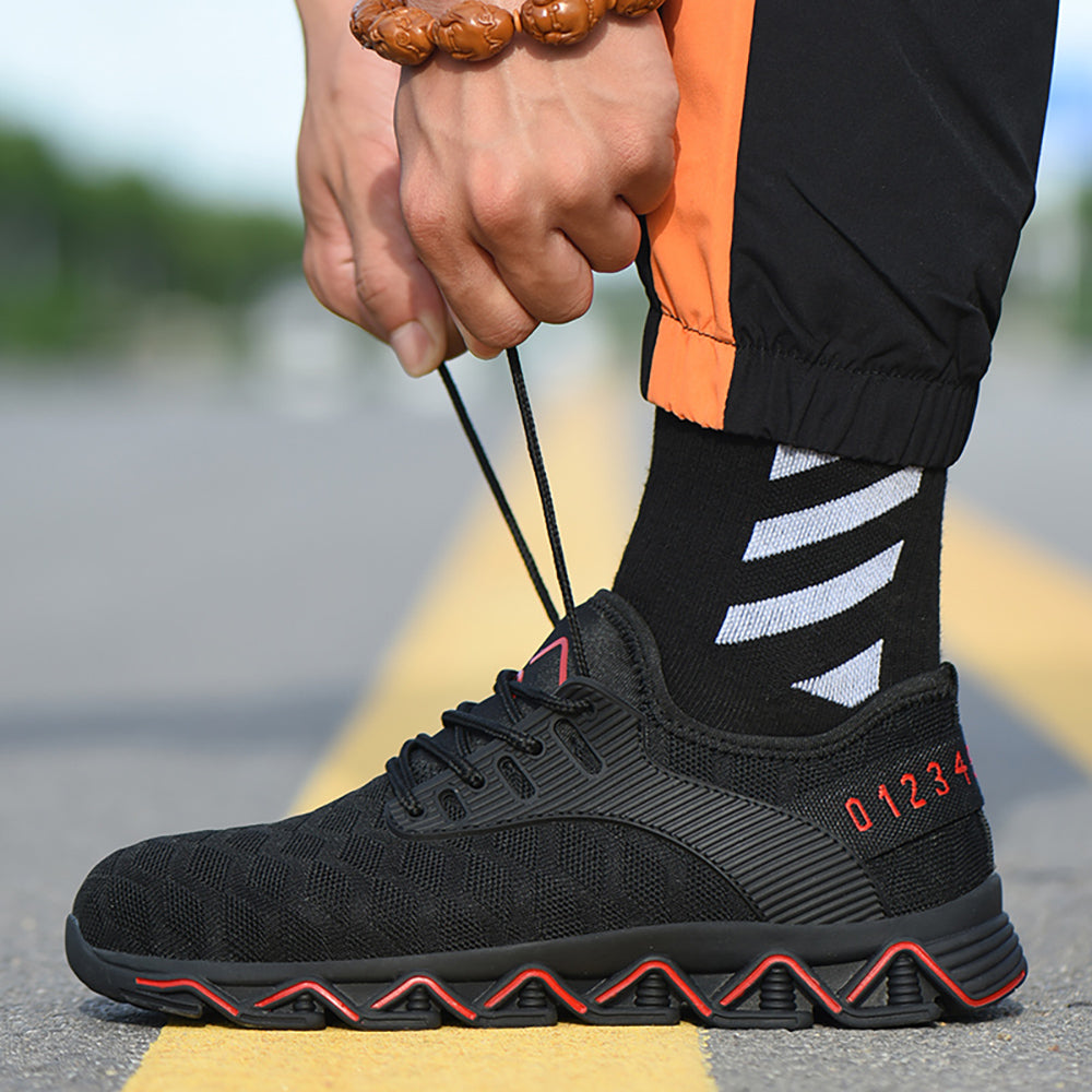 Safety Shoes Men's Summer Steel Toe Cap Lightweight Anti-smashing Anti-piercing Safety Electrician Work Shoes