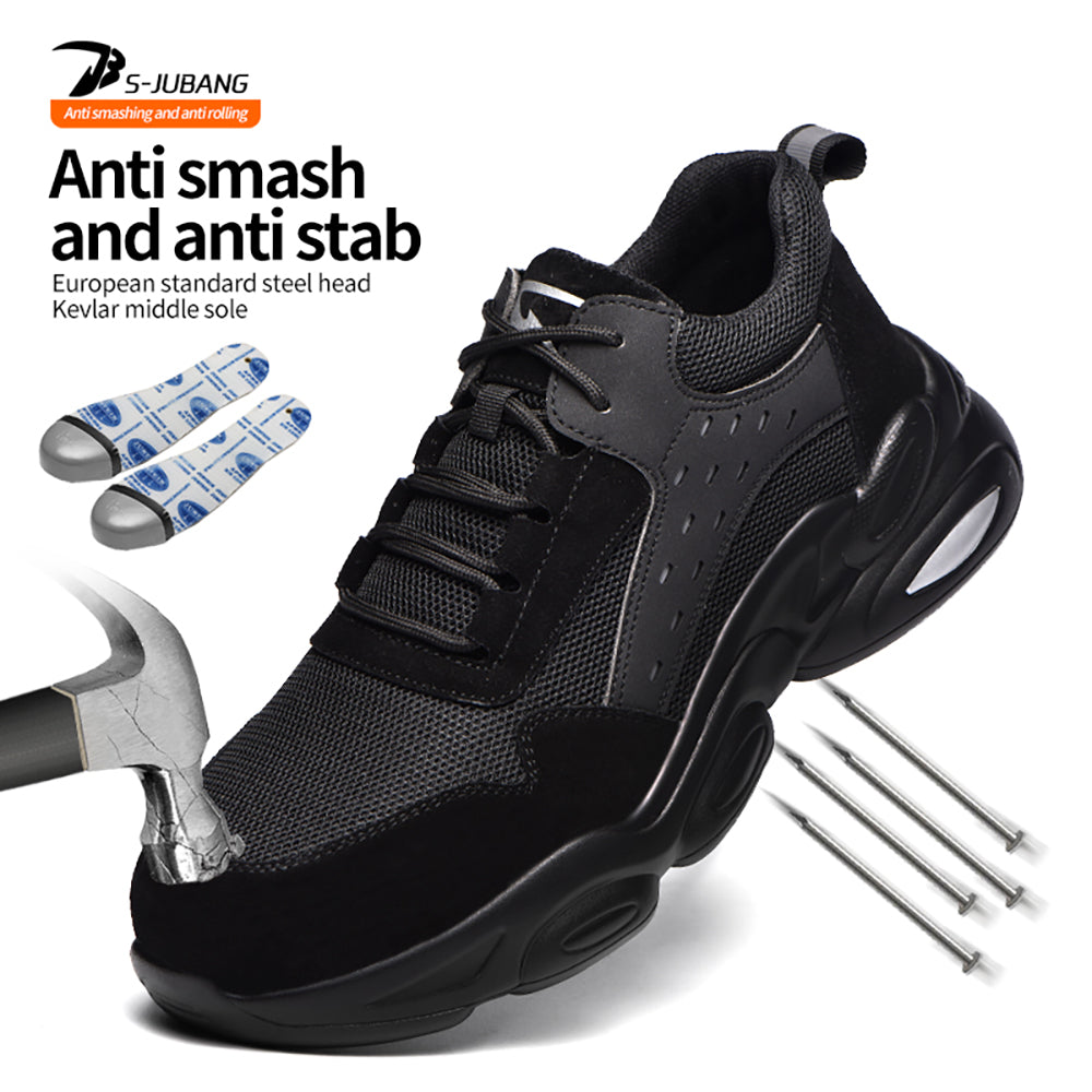 Outdoor Protective Shoes Breathable Wear-resistant Anti-smashing Anti-piercing Safety Shoes Flying Woven Non-slip Anti-scalding Work Shoes