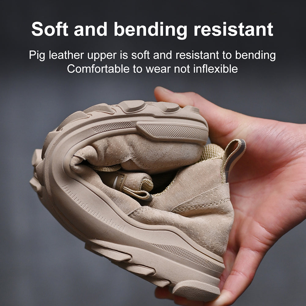Insulated Electrician Shoes Beef Tendon Bottom Steel Toe Cap Anti-smashing Anti-stab Safety Shoes Mesh Breathable Work Shoes