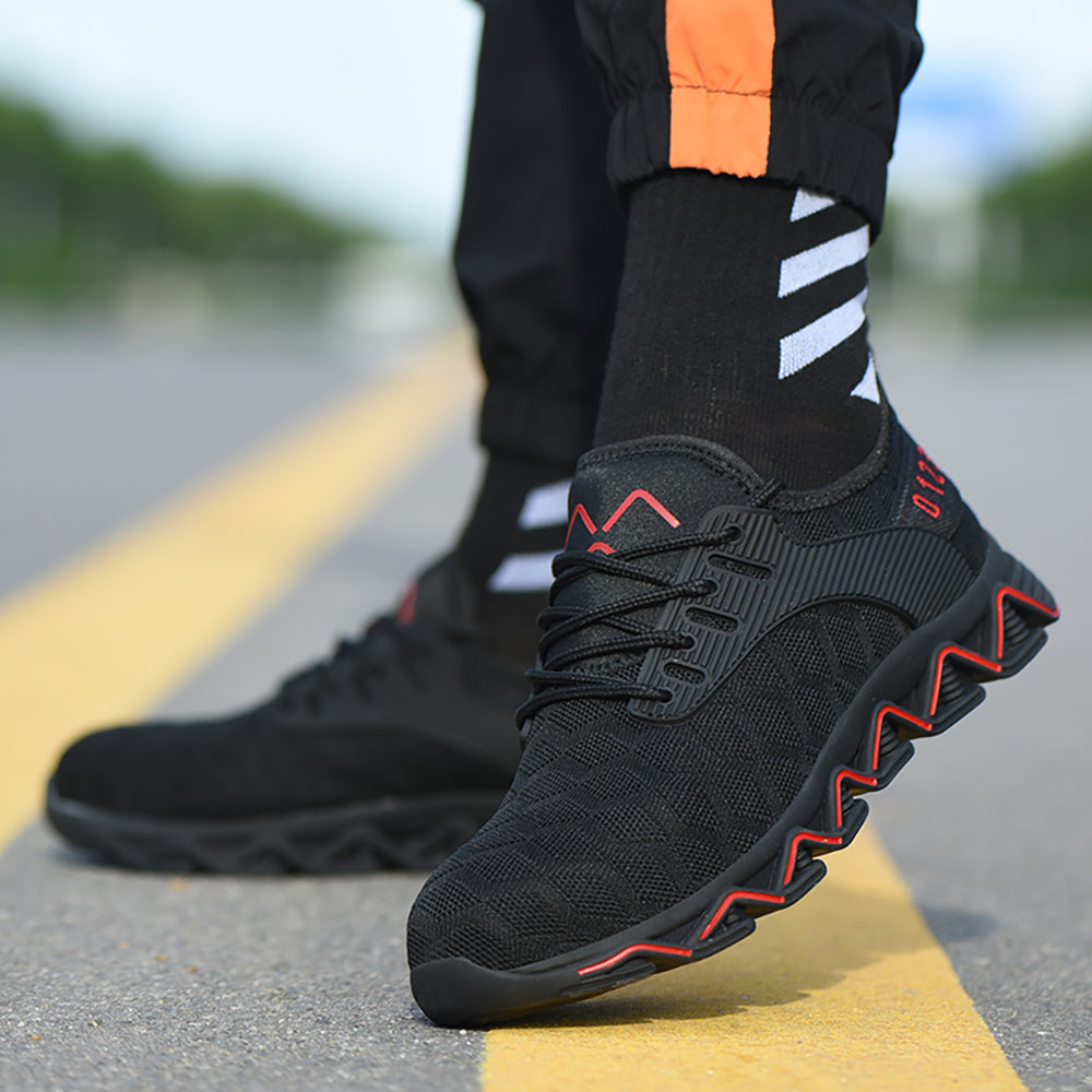 Safety Shoes Men's Summer Steel Toe Cap Lightweight Anti-smashing Anti-piercing Safety Electrician Work Shoes