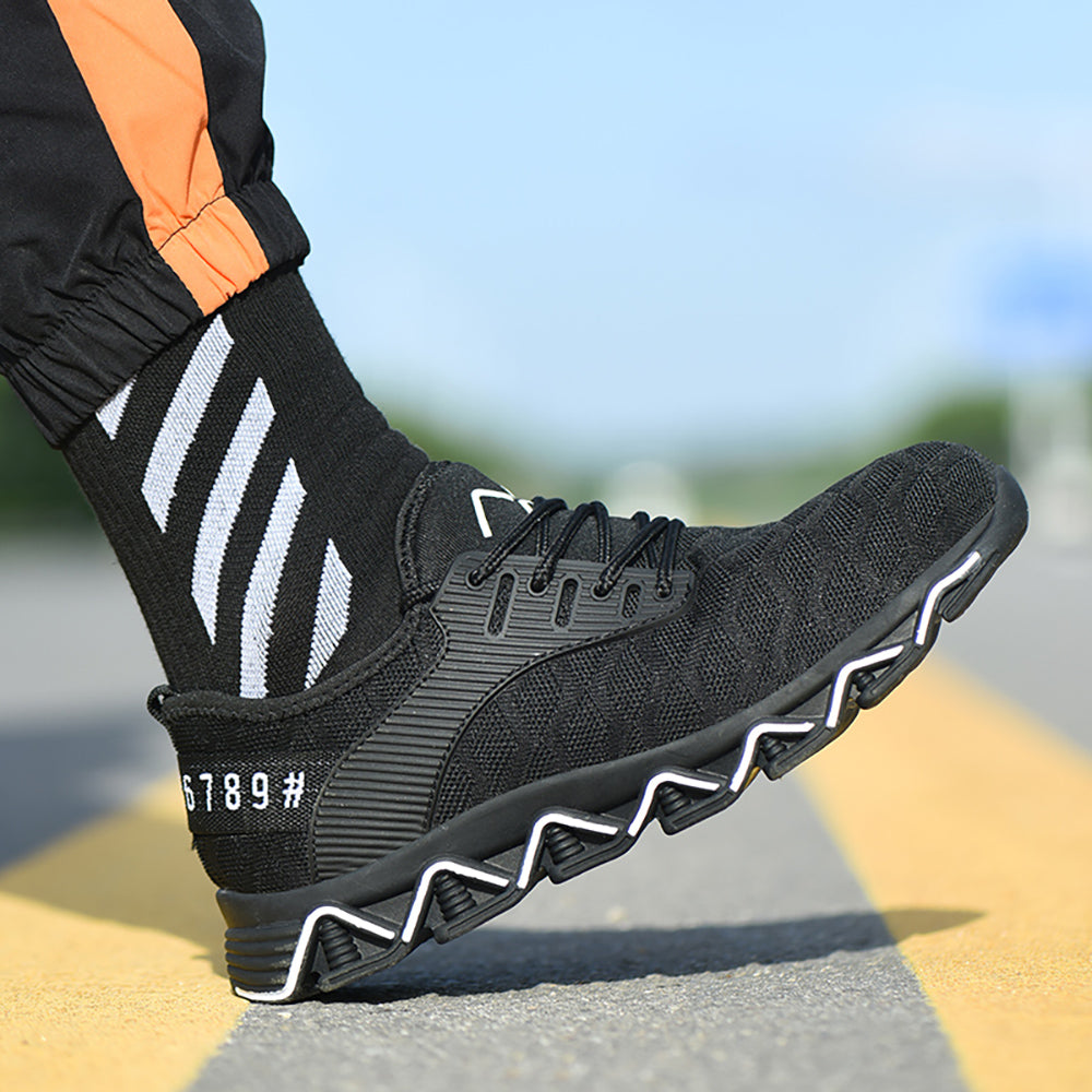 Safety Shoes Men's Summer Steel Toe Cap Lightweight Anti-smashing Anti-piercing Safety Electrician Work Shoes
