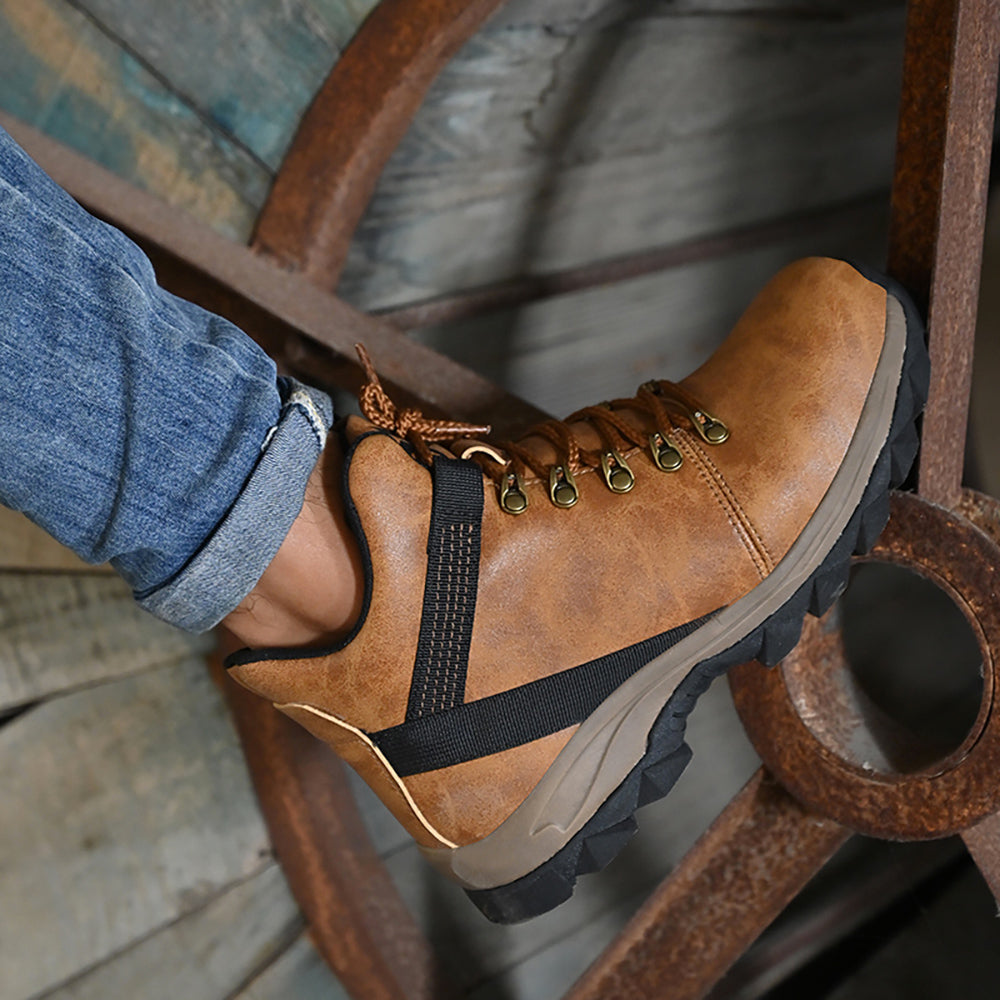 Cowhide Welding Anti-static Safety Shoes Non-slip Anti-piercing Anti-smash High-top Work Shoes Welder Protective Shoes