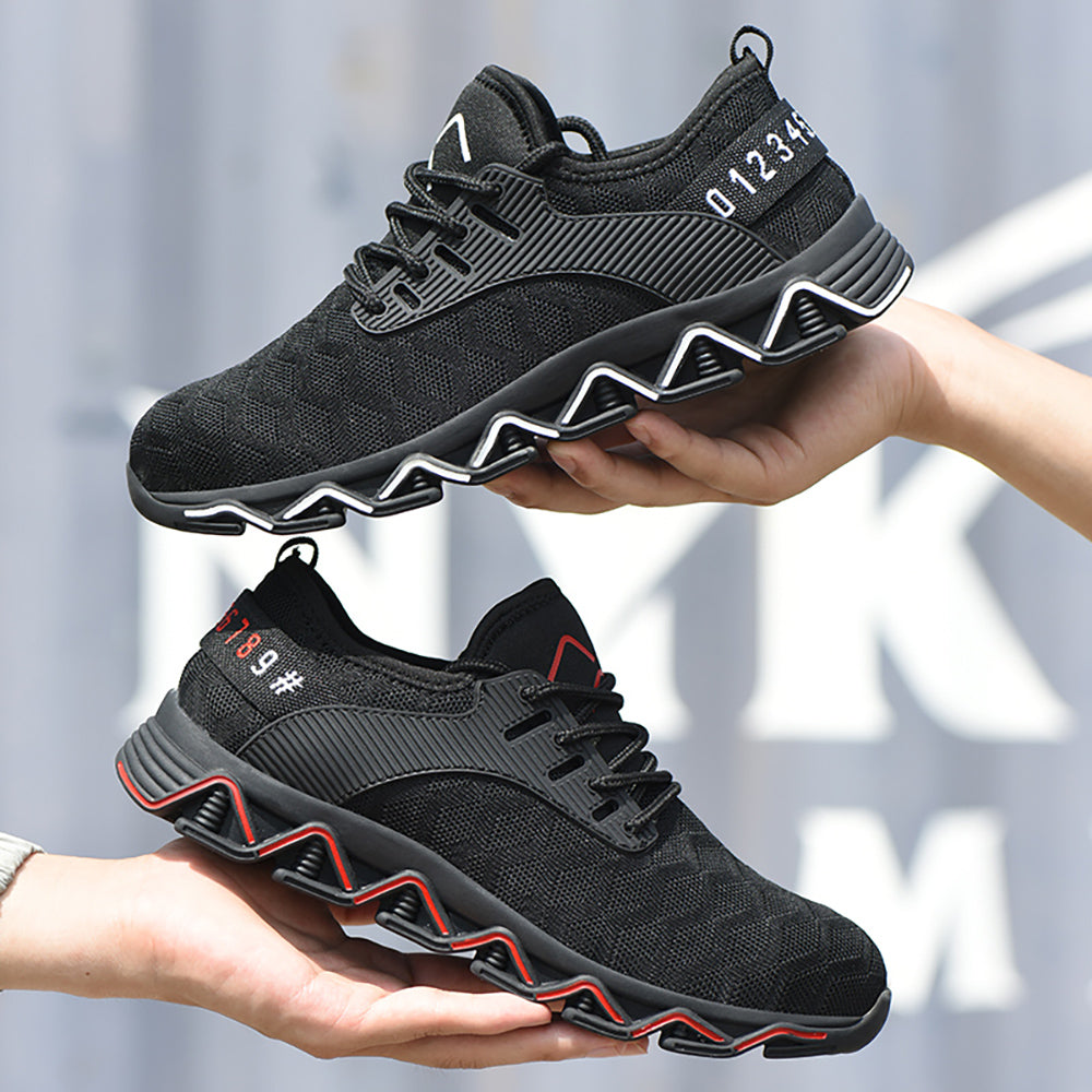 Safety Shoes Men's Summer Steel Toe Cap Lightweight Anti-smashing Anti-piercing Safety Electrician Work Shoes