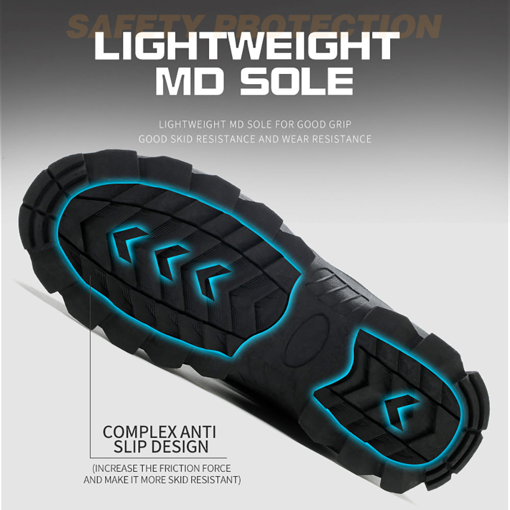 Cowhide Welding Anti-static Safety Shoes Non-slip Anti-piercing Anti-smash High-top Work Shoes Welder Protective Shoes