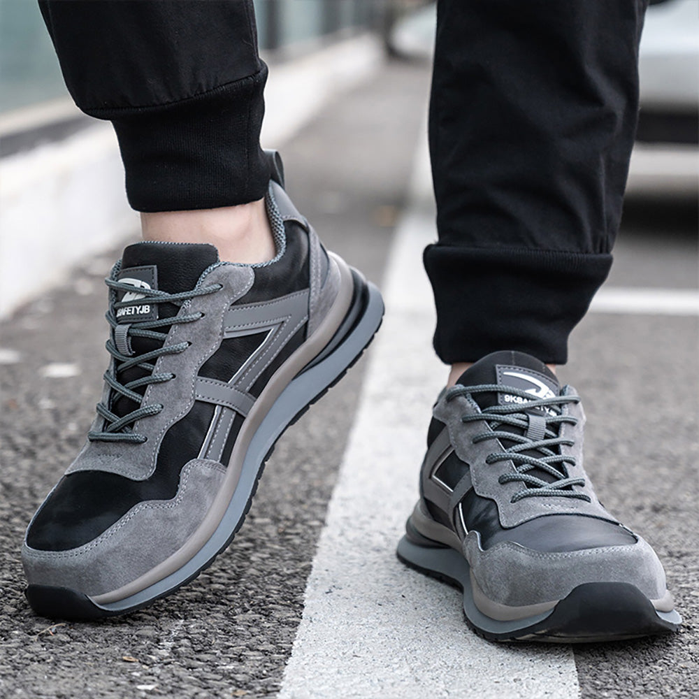 Steel Toe Cap Anti-smashing Anti-puncture Safety Shoes Wear-resistant Work Protective Shoes Light Low-top Breathable Hiking Shoes
