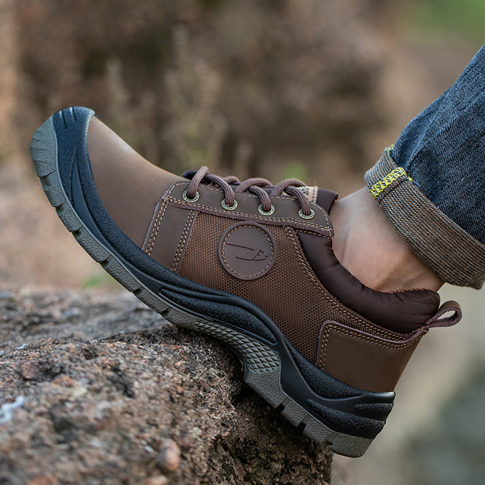 Men's Electric Welding Work Shoes Anti-scalding Anti-smashing Anti-piercing Waterproof Breathable Leather Canvas Boots Low-top Safety Shoes