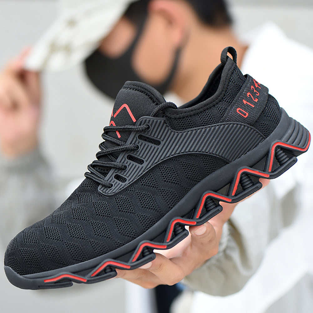 Safety Shoes Men's Summer Steel Toe Cap Lightweight Anti-smashing Anti-piercing Safety Electrician Work Shoes