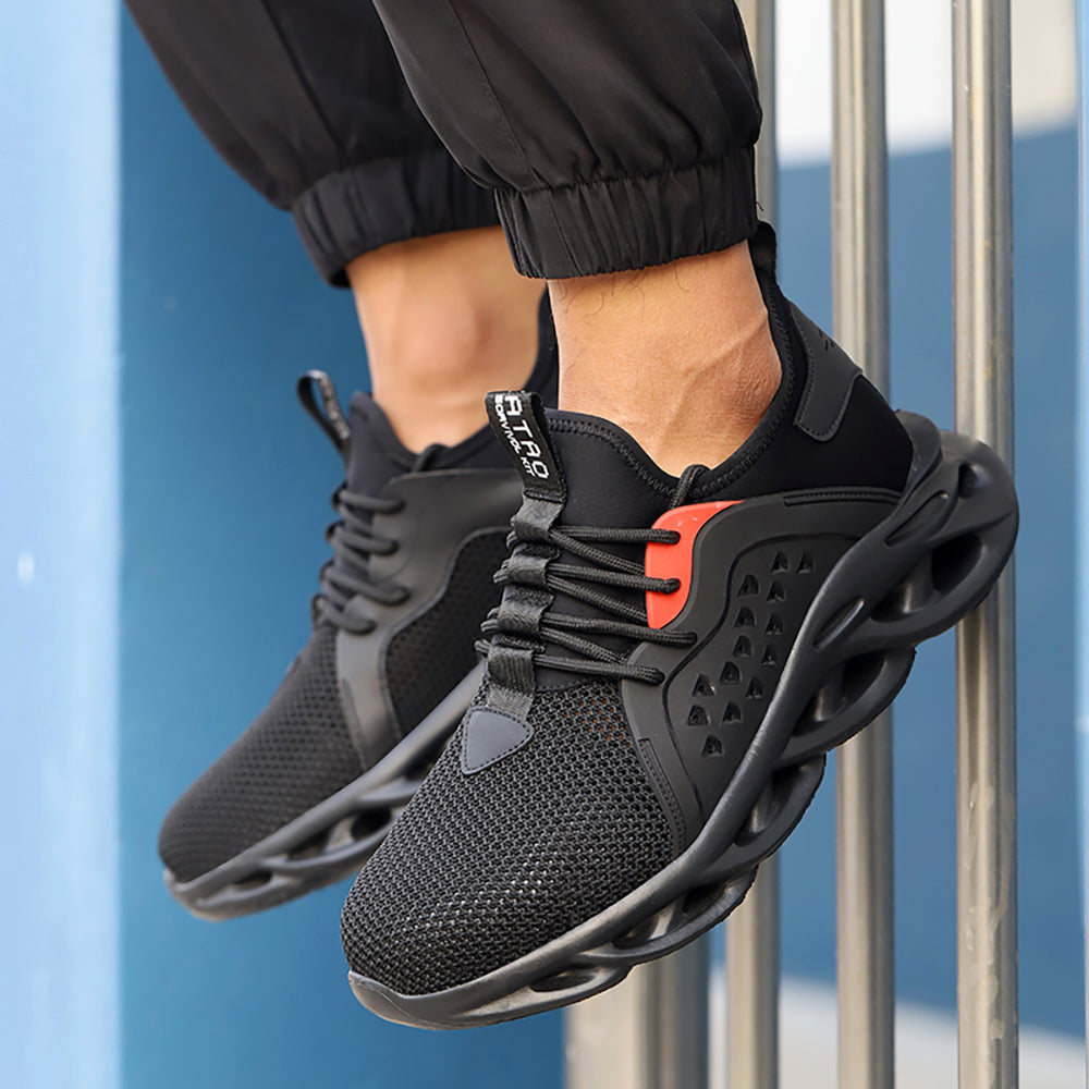 Anti-smashing and Anti-piercing Safety Shoes Air Cushion Shock-absorbing Work Shoes Light and Comfortable Slow-bounce Sneakers