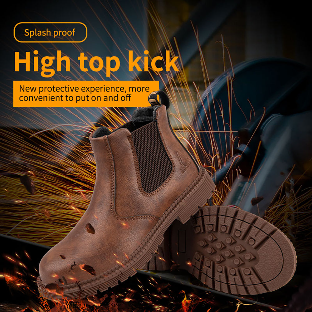 Men's Comfortable Breathable Wear-resistant Electrician Safety Work Shoes Anti-smashing Anti-piercing Steel Toe Shoes