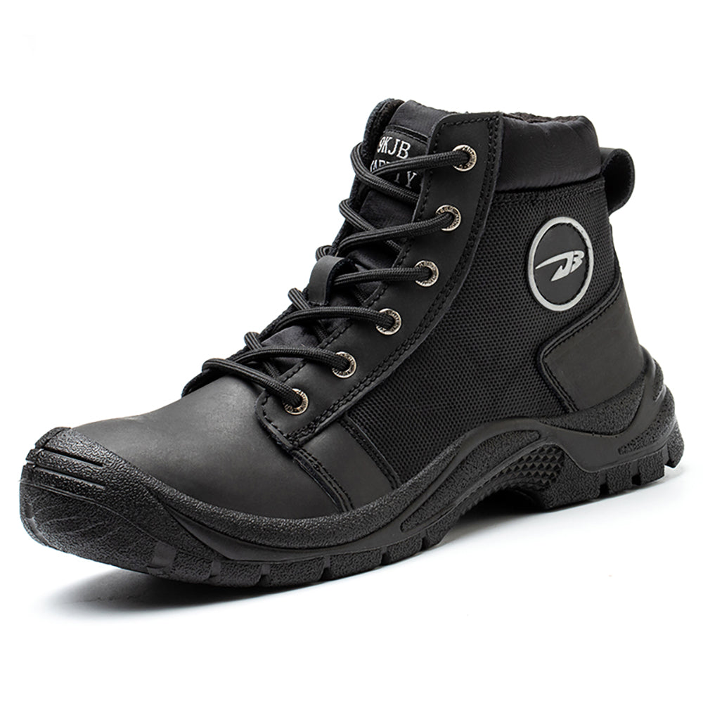 Men's Electric Welding Work Shoes Anti-scalding Anti-smashing Anti-piercing Waterproof Breathable Leather Canvas Boots High-top Safety Shoes
