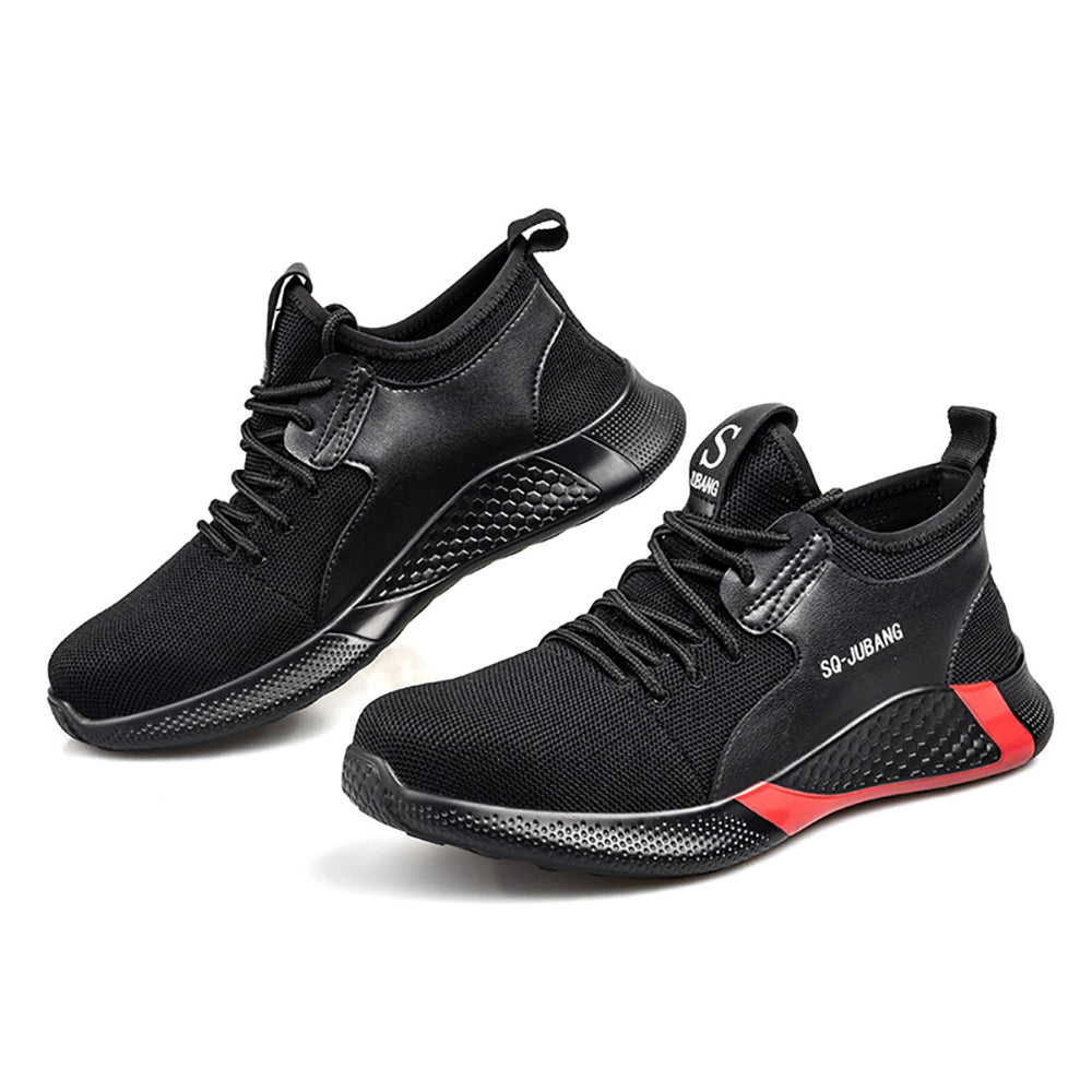 Low-top Flying Woven Upper Breathable Sports Shoes Steel Toe Cap Anti-smashing Anti-piercing Safety Shoes Work Shoes