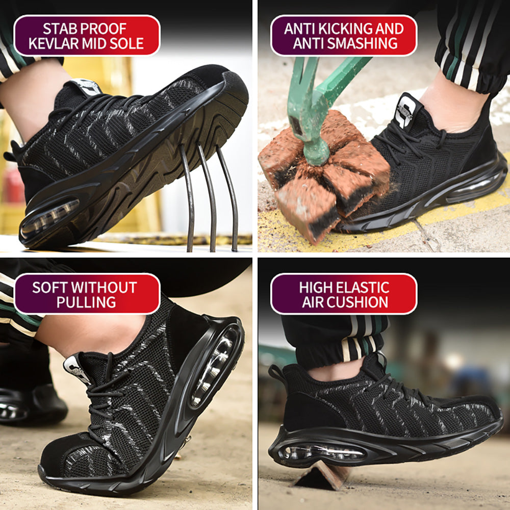 Breathable Light Air Cushion Anti-smashing Anti-piercing Safety Shoes Work Shoes Steel Toe Cap Protective Shoes