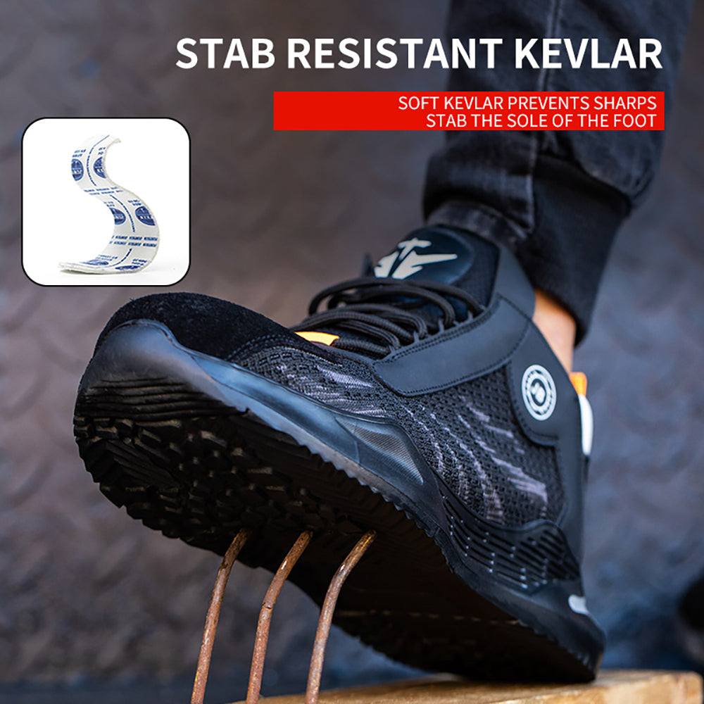 Anti-smashing Anti-piercing Steel Toe Cap Safety Protection Work Shoes Protective Shoes Breathable Wear-resistant Safety Shoes