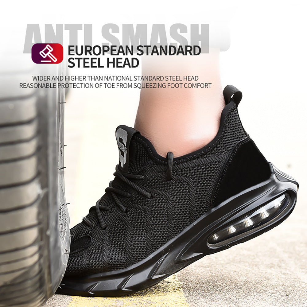 Breathable Light Air Cushion Anti-smashing Anti-piercing Safety Shoes Work Shoes Steel Toe Cap Protective Shoes