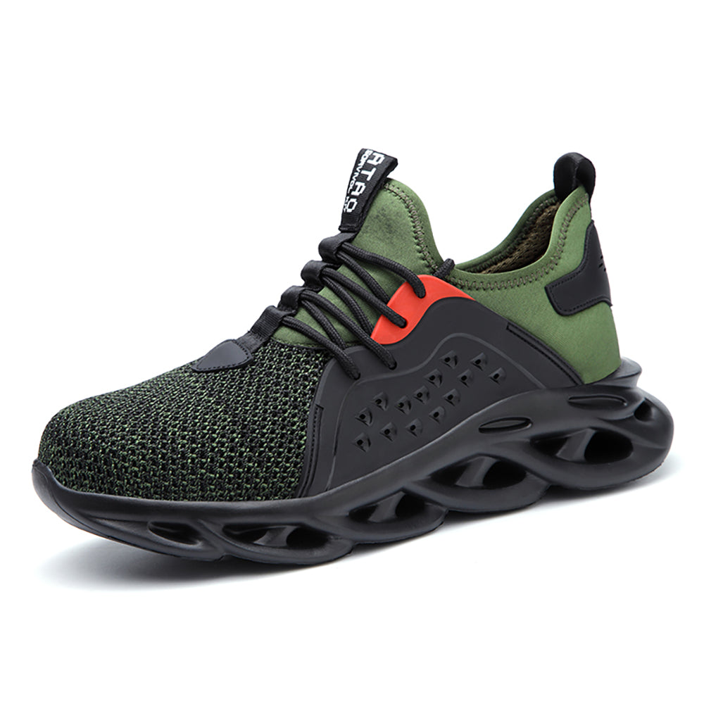 Anti-smashing and Anti-piercing Safety Shoes Air Cushion Shock-absorbing Work Shoes Light and Comfortable Slow-bounce Sneakers