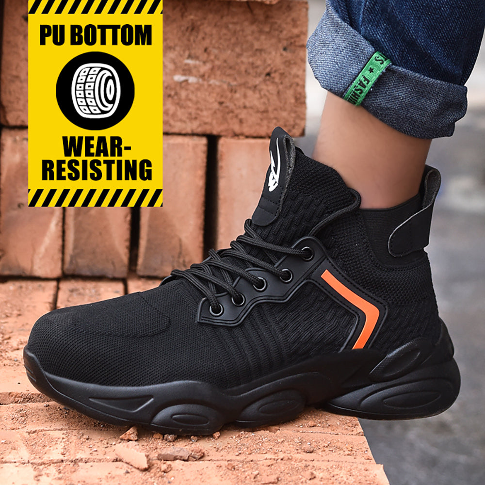 Men's Work Shoes Breathable Anti-smashing Anti-piercing Work Shoes Up To Standard Steel Toe Cap Work Boots Safety Shoes