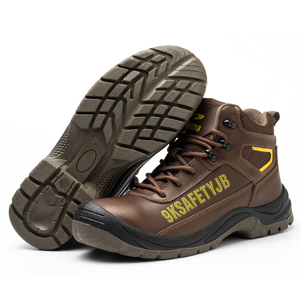 Anti-smashing Steel Head Kevlar Midsole Anti-puncture Work Shoes Cowhide Wear-resistant Waterproof Safety Shoes Welder Shoes