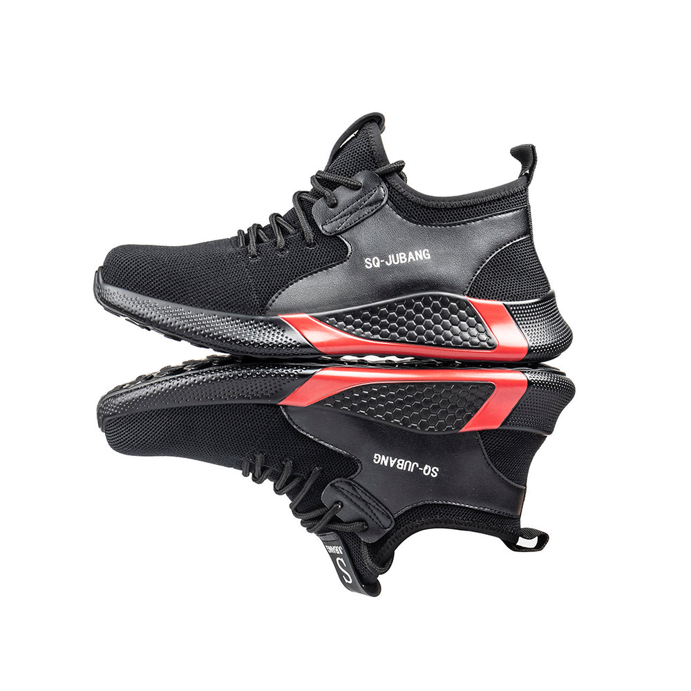 Low-top Flying Woven Upper Breathable Sports Shoes Steel Toe Cap Anti-smashing Anti-piercing Safety Shoes Work Shoes