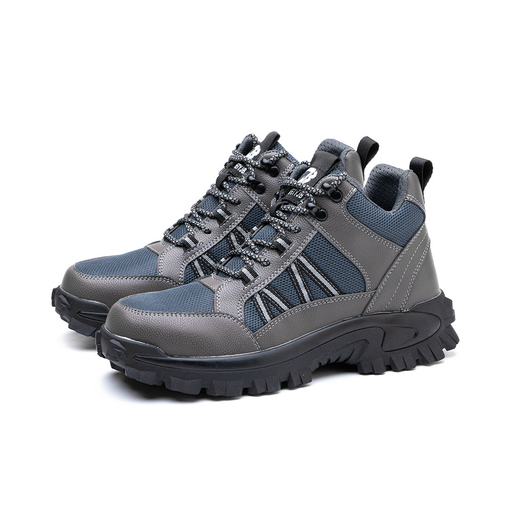 Men's Anti-smashing and Anti-piercing High-top Safety Protective Shoes Construction Site Workshop Work Shoes To Keep Warm