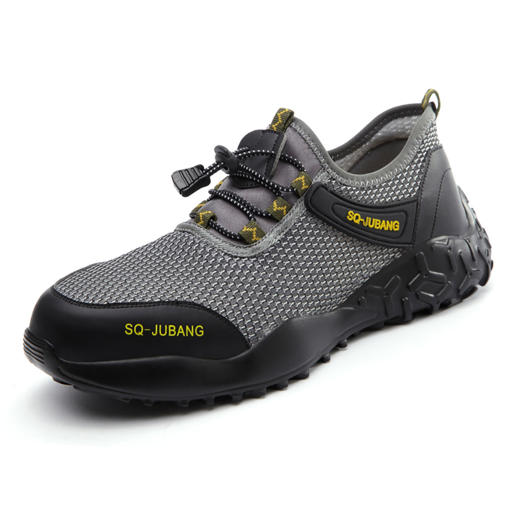 Breathable Flying Woven Mesh Work Shoes Light Weight Anti-smashing Anti-piercing Work Shoes Safety Shoes Protective Shoes