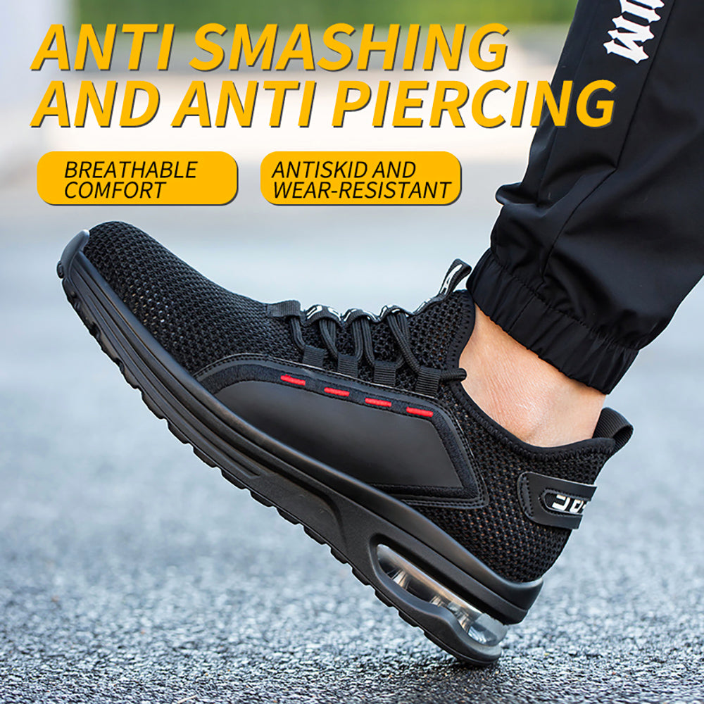 Mesh Flying Woven Breathable Sports Shoes Anti-smashing Anti-piercing Steel Toe Cap Safety Shoes Work Shoes