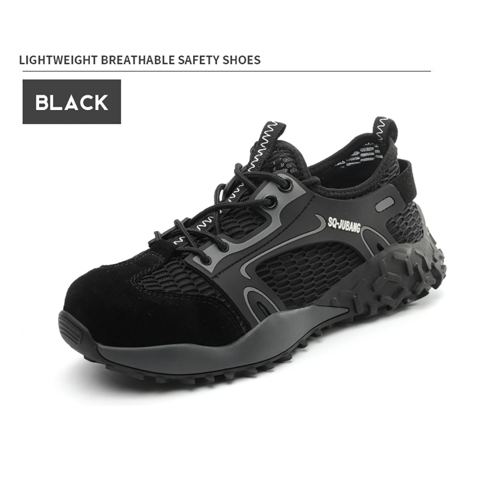 Men's Summer Breathable Mesh Work Shoes Anti-smashing Anti-stab Casual Safety Shoes Protective Shoes