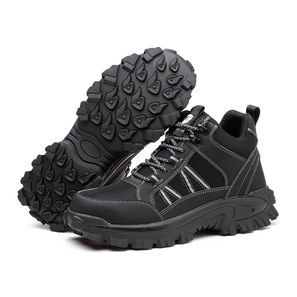 Men's Anti-smashing and Anti-piercing High-top Safety Protective Shoes Construction Site Workshop Work Shoes To Keep Warm