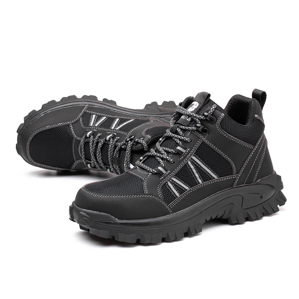 Men's Anti-smashing and Anti-piercing High-top Safety Protective Shoes Construction Site Workshop Work Shoes To Keep Warm