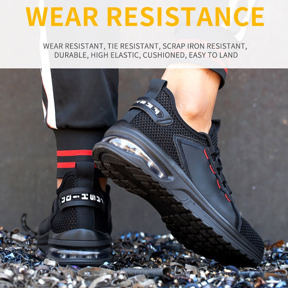 Mesh Flying Woven Breathable Sports Shoes Anti-smashing Anti-piercing Steel Toe Cap Safety Shoes Work Shoes