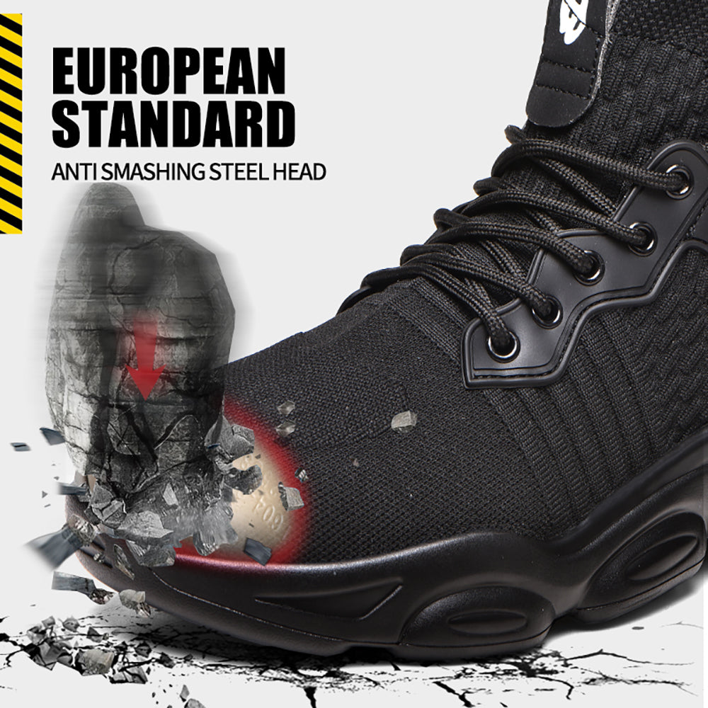 Men's Work Shoes Breathable Anti-smashing Anti-piercing Work Shoes Up To Standard Steel Toe Cap Work Boots Safety Shoes