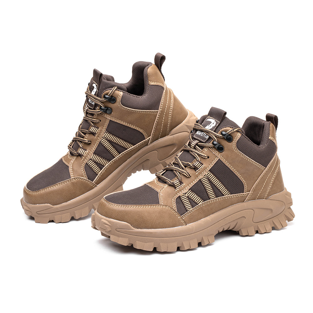 Men's Anti-smashing and Anti-piercing High-top Safety Protective Shoes Construction Site Workshop Work Shoes To Keep Warm