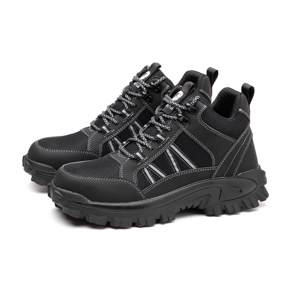 Men's Anti-smashing and Anti-piercing High-top Safety Protective Shoes Construction Site Workshop Work Shoes To Keep Warm