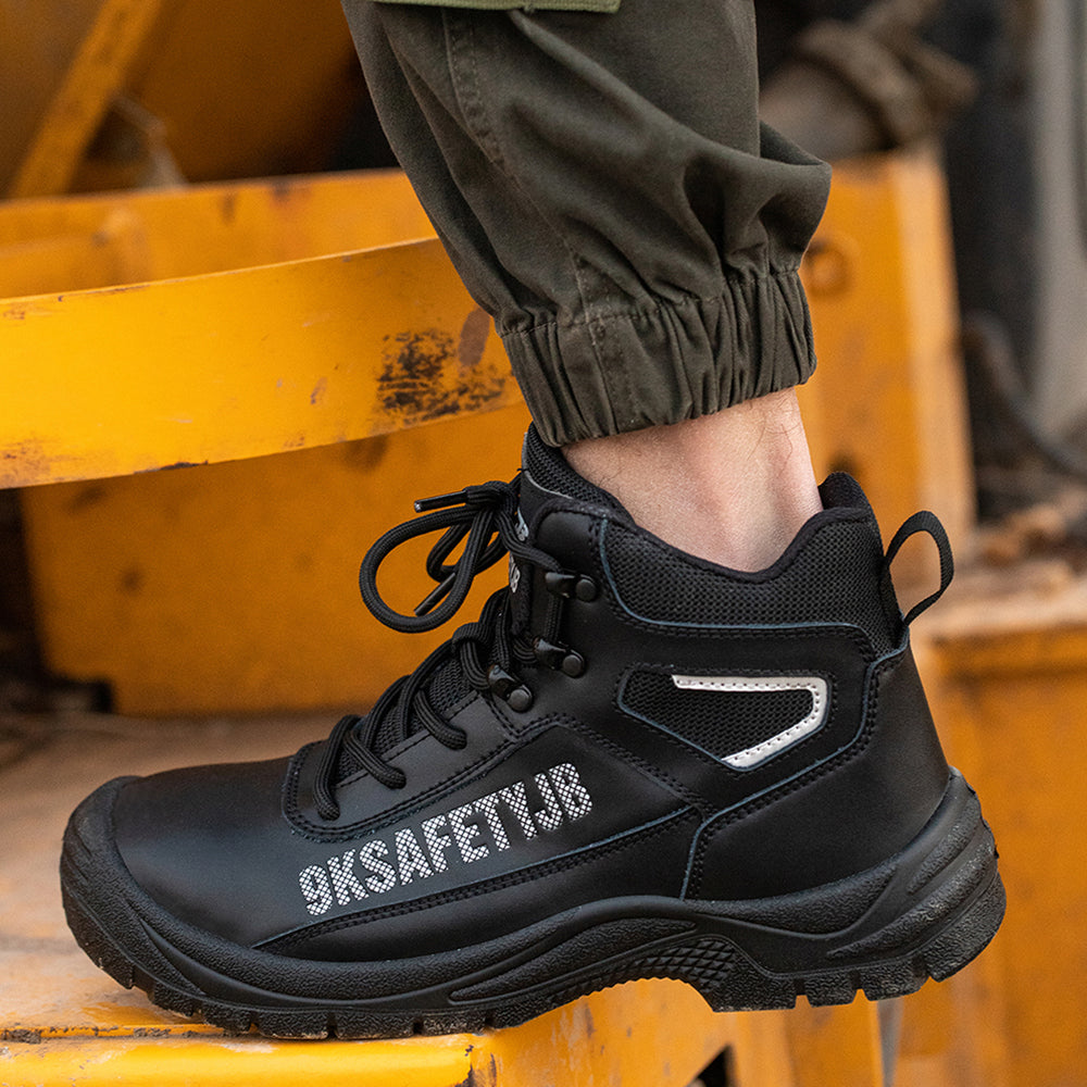 Anti-smashing Steel Head Kevlar Midsole Anti-puncture Work Shoes Cowhide Wear-resistant Waterproof Safety Shoes Welder Shoes