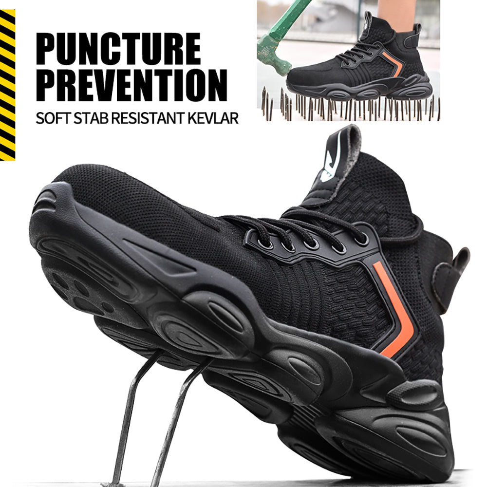 Men's Work Shoes Breathable Anti-smashing Anti-piercing Work Shoes Up To Standard Steel Toe Cap Work Boots Safety Shoes