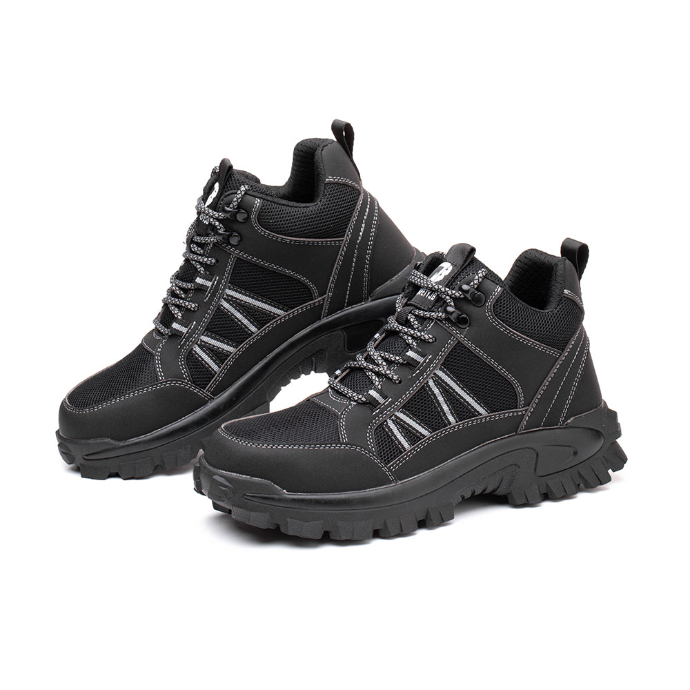 Men's Anti-smashing and Anti-piercing High-top Safety Protective Shoes Construction Site Workshop Work Shoes To Keep Warm