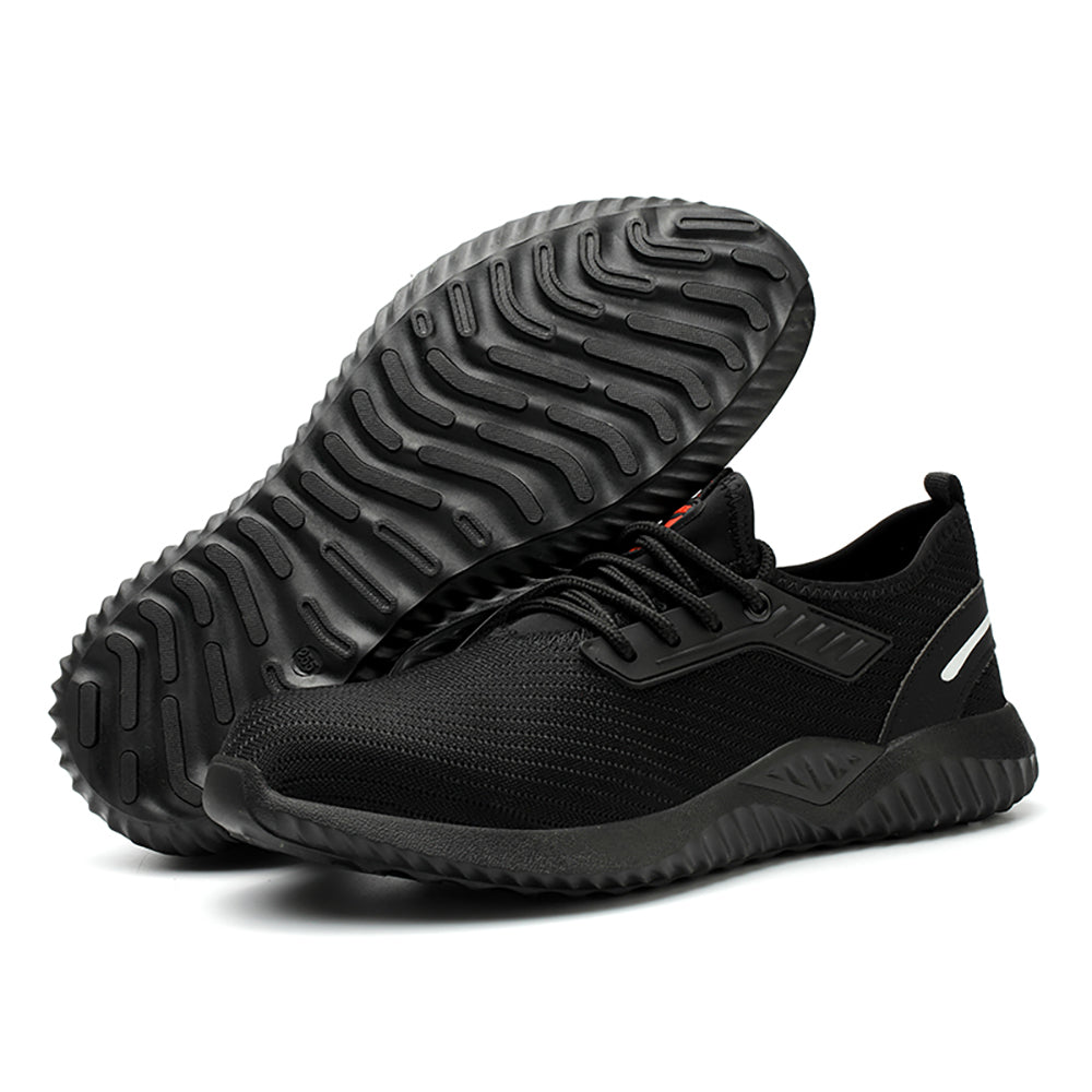 Flying Woven Sneakers Breathable Lightweight Anti-smashing Anti-puncture Work Shoes Summer Safety Shoes