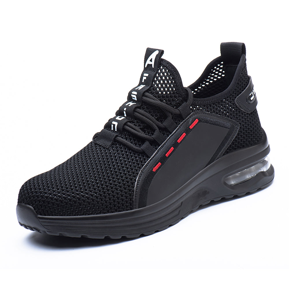 Mesh Flying Woven Breathable Sports Shoes Anti-smashing Anti-piercing Steel Toe Cap Safety Shoes Work Shoes