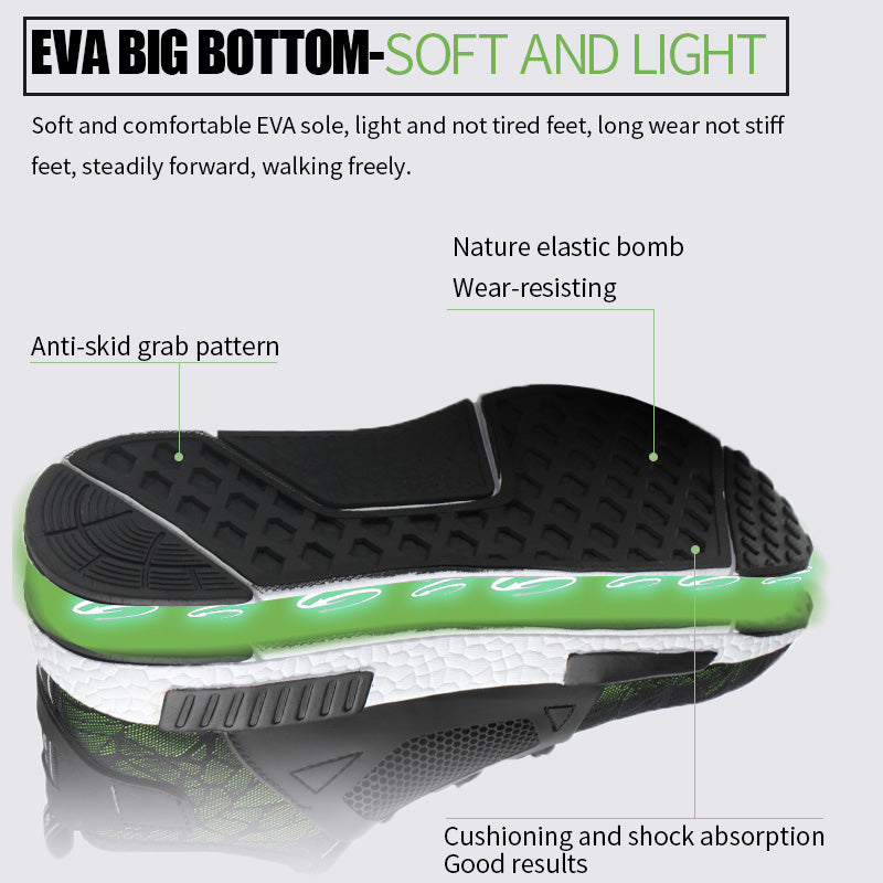 Flying Woven Anti-smashing Anti-puncture Safety Shoes Bag Steel Toe Wear-resistant Work Shoes Comfortable Kevlar Sole