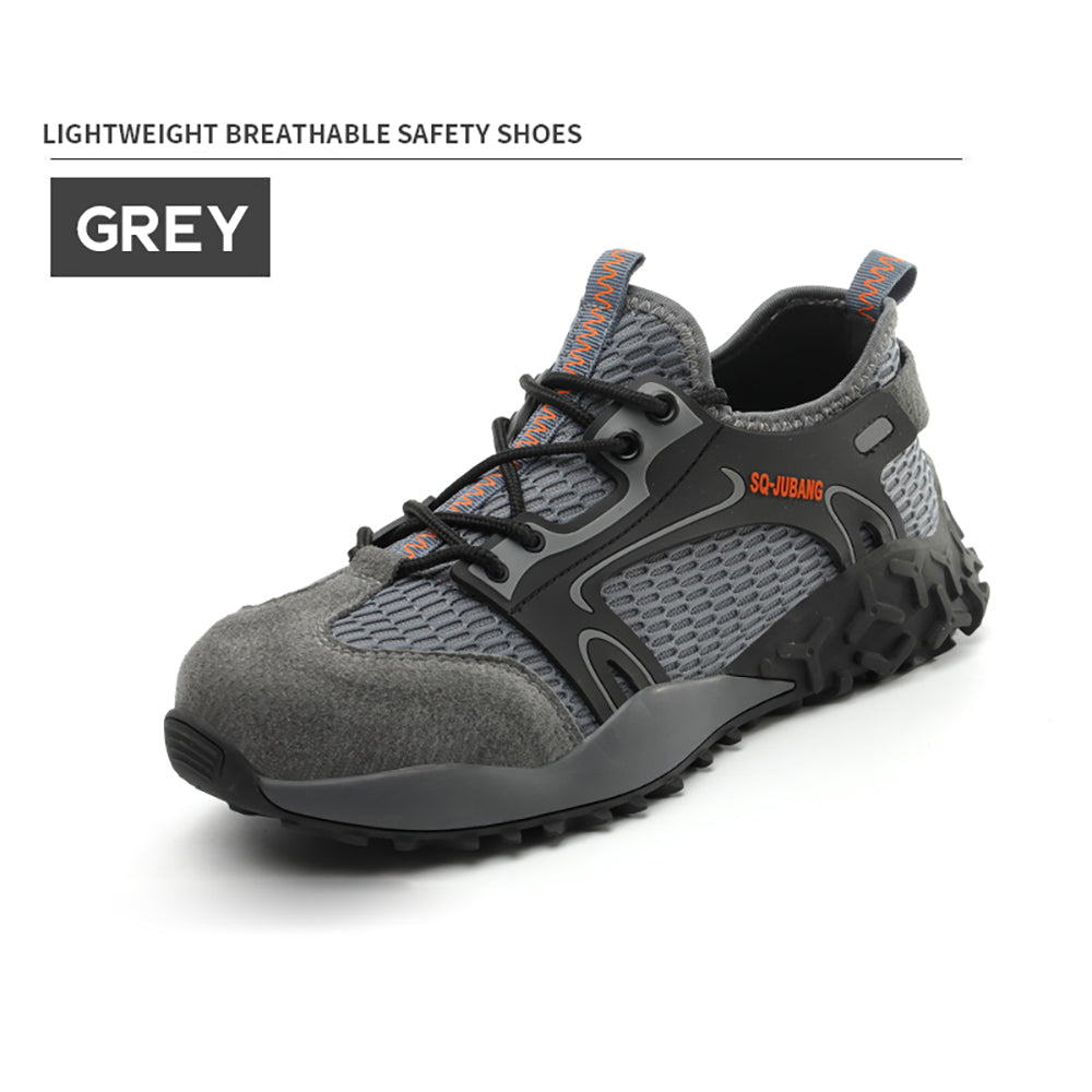 Men's Summer Breathable Mesh Work Shoes Anti-smashing Anti-stab Casual Safety Shoes Protective Shoes