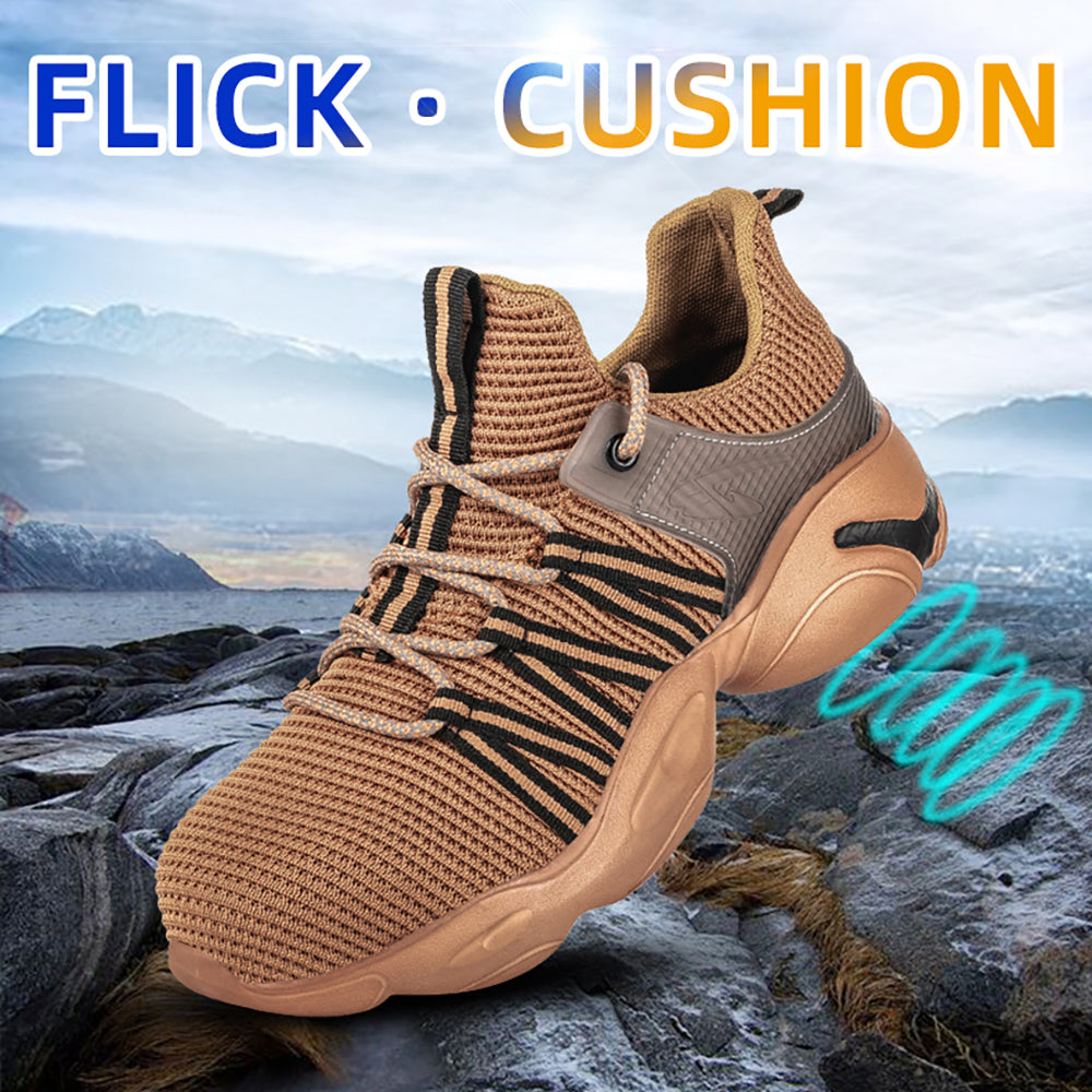 Summer Breathable Flying Woven Anti-smashing Anti-piercing Safety Shoes Deodorant Comfortable Non-slip Work Shoes