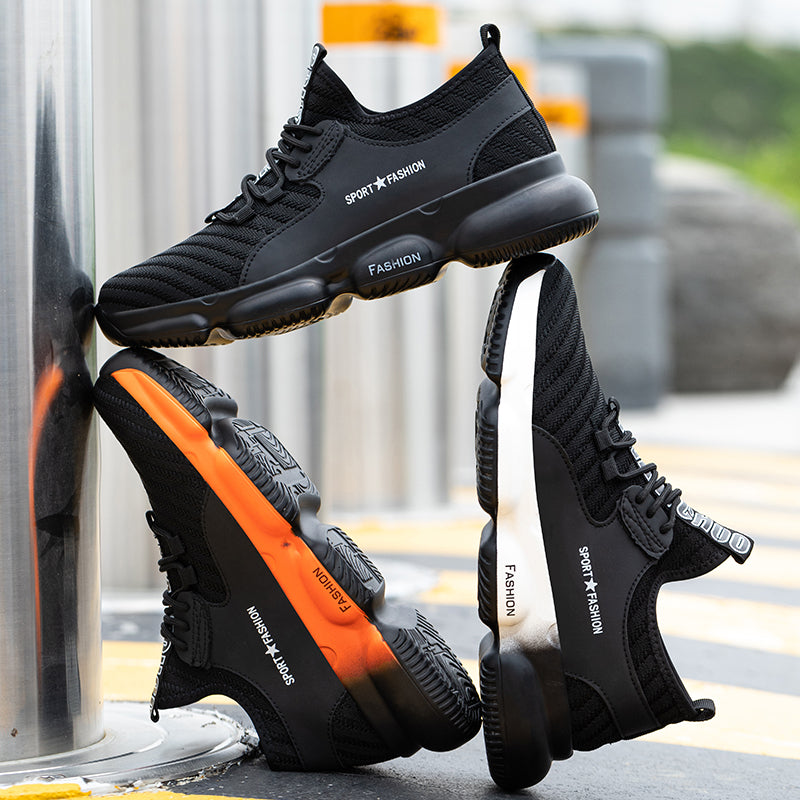 Men's Steel Toe Cap Anti-smashing Anti-piercing Safety Shoes Work Shoes Light Shock-absorbing Breathable Wear-resistant